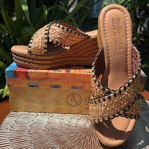 Bella Vita Geo-Italy Wedge Sandal 🌺 extra wide 🌺 NIB 🌺 7.5ww